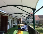 Model Tenda Membran Atau Canopy Membrane Teras Sekolah